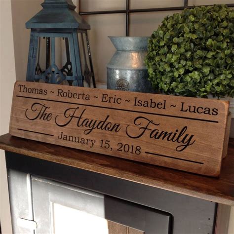 etsy family name sign